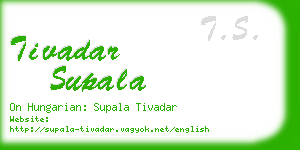 tivadar supala business card